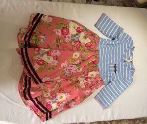 Matilda Jane,  Retro Charm Mix  Floral and Stripe Dress, girls size 8